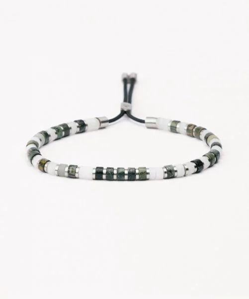 Pig and Hen Bracelet Brontide 4mm Adjustable Kyoto Silver
