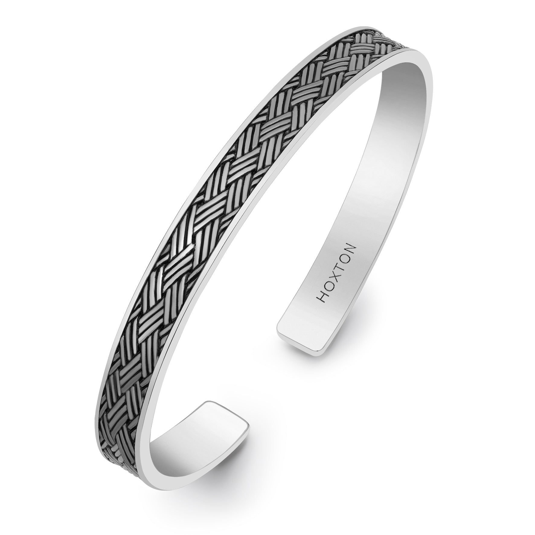 HOXTON LONDON Sterling Silver Bangle – BAMBOO COLLECTION
