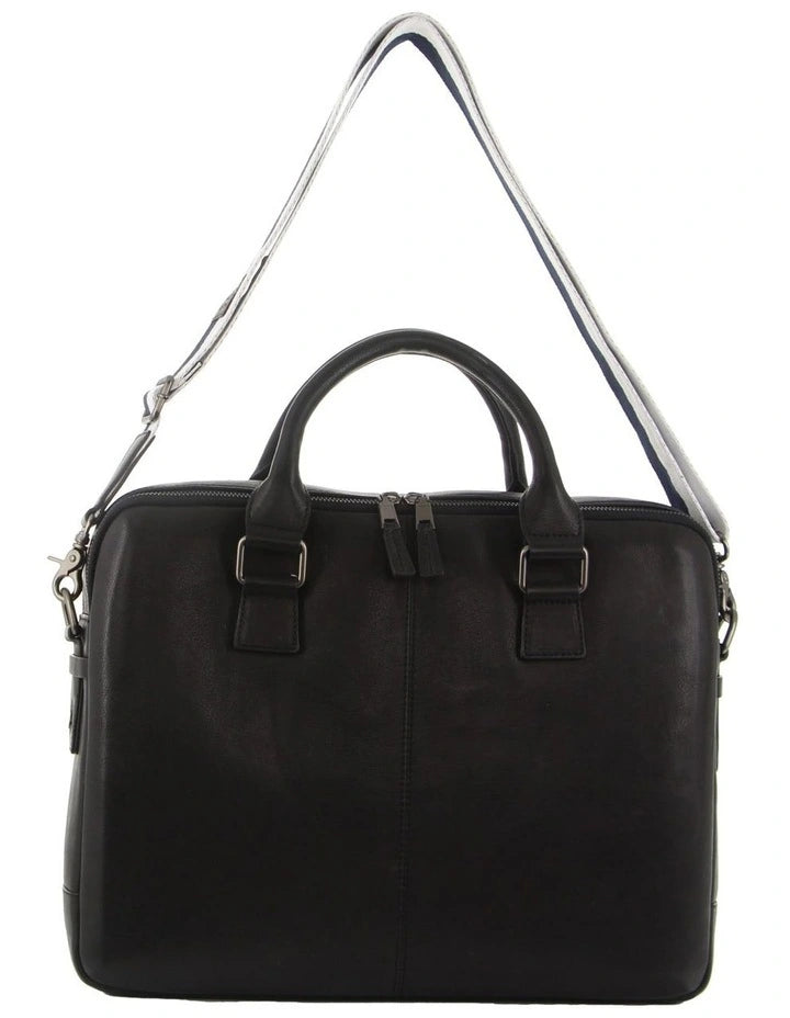 GAP Leather Business Laptop Bag in Black