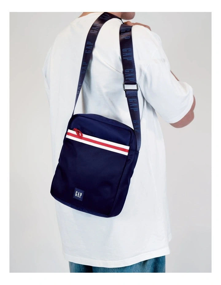 Nylon Travel Cross-Body Bag in Navy
