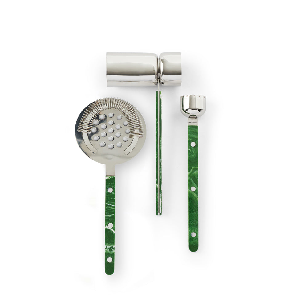 Tasteology Cocktail Tools Set of 3 - Emerald