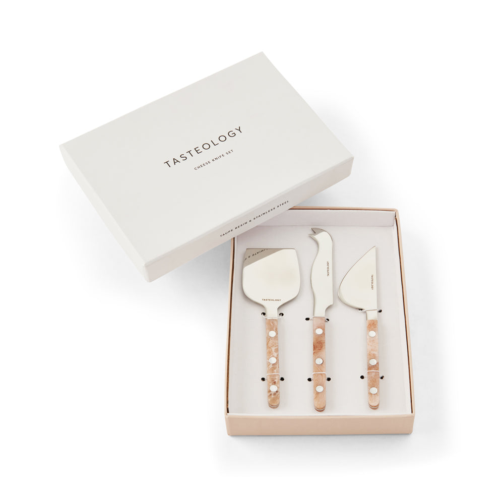 Tasteology Cheese Knives Set of 3 - Taupe