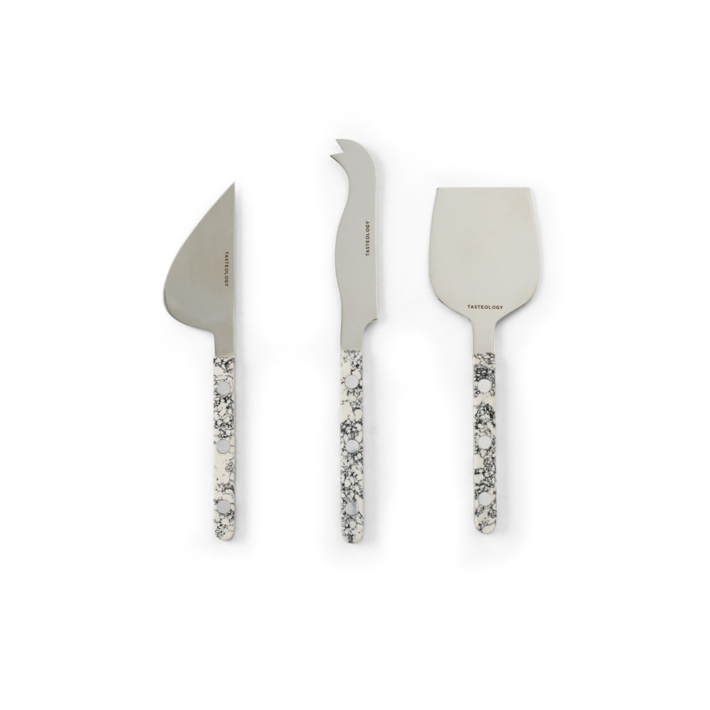 Tasteology Cheese Knives Set of 3 - Monochrome