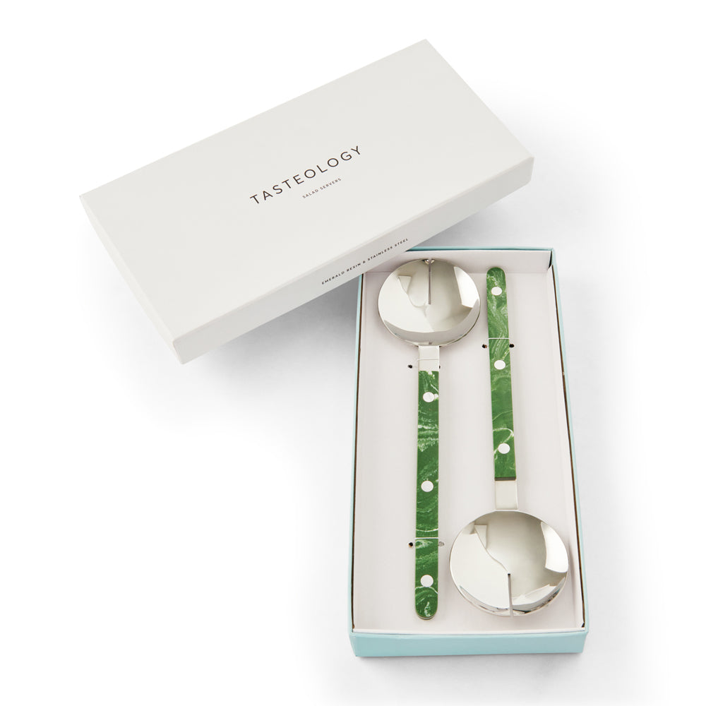 Tasteology Salad Servers - Emerald