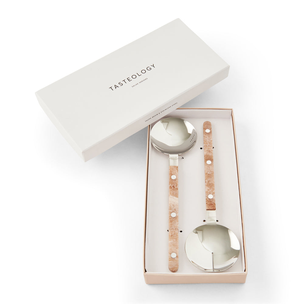 Tasteology Salad Servers - Taupe