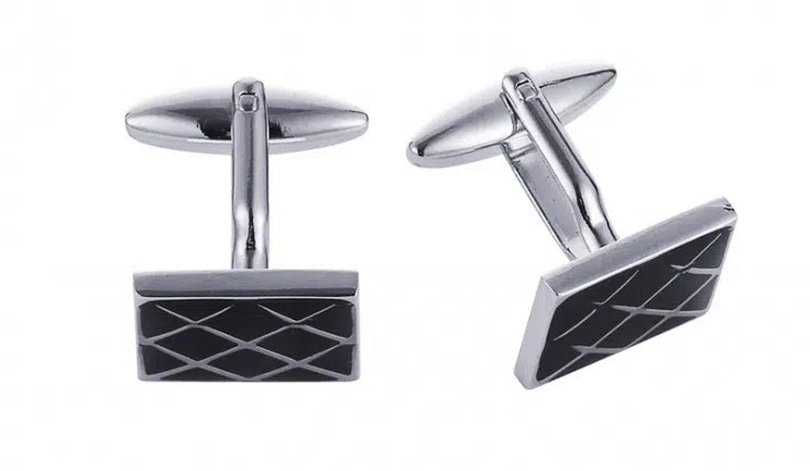 Cudworth Polished Rhodium-Plated Square Cufflinks
