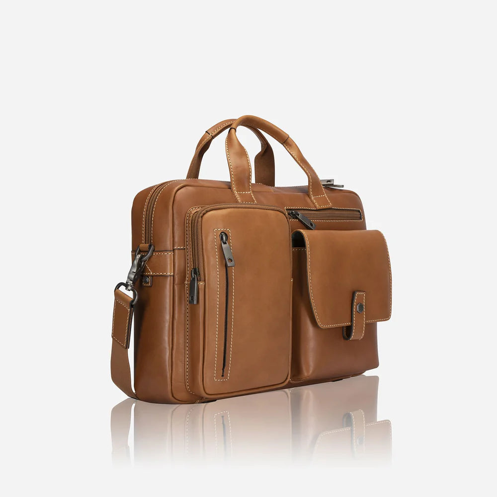 Medium Brown Laptop Briefcase