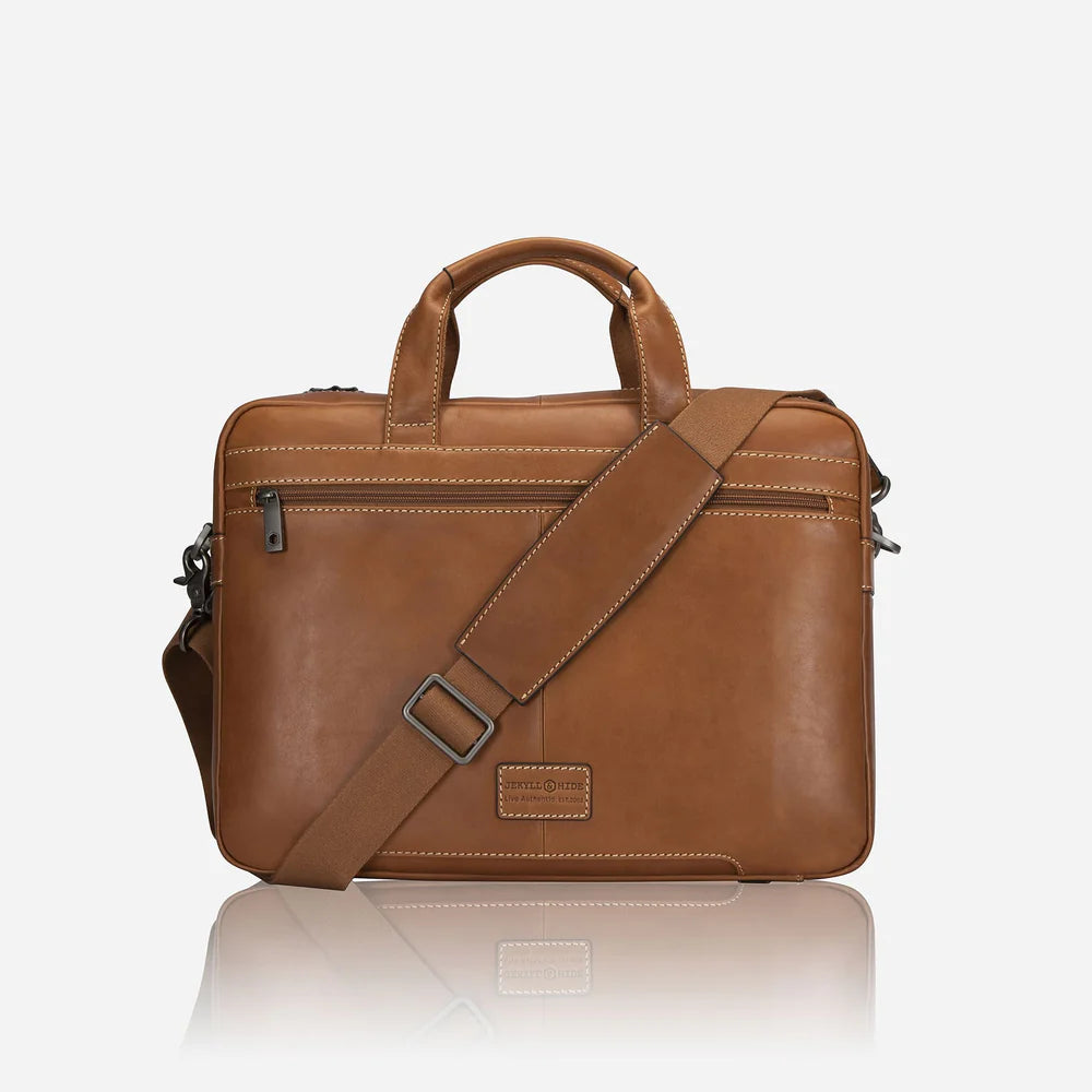Medium Brown Laptop Briefcase