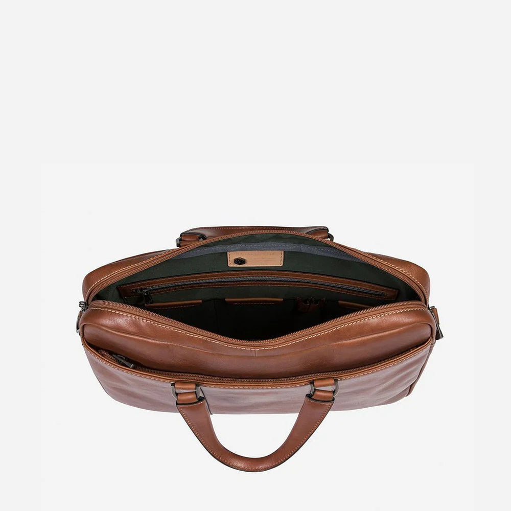 Brown Slim Laptop Briefcase