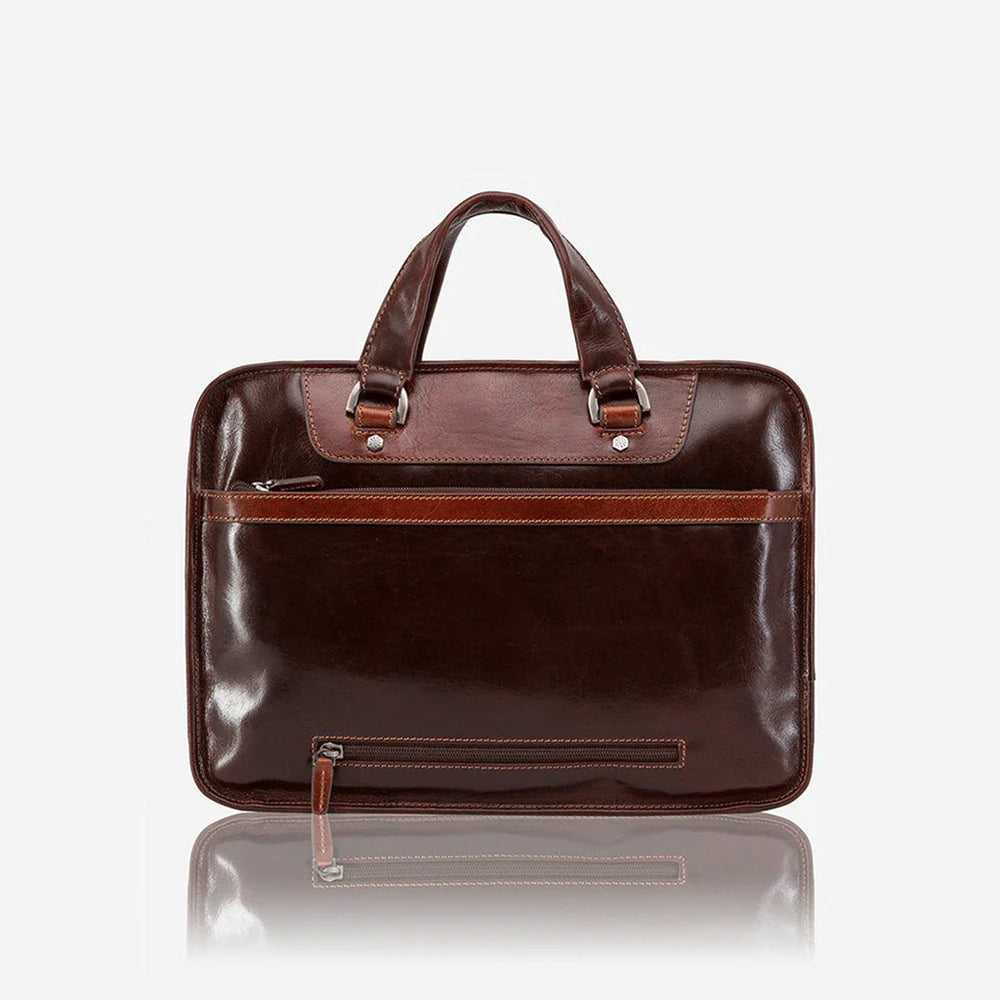 Jekyll and Hide Brown Medium Laptop Briefcase