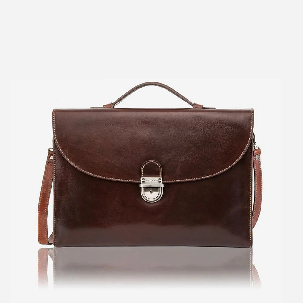 Brown Extra Slim Business Briefcase