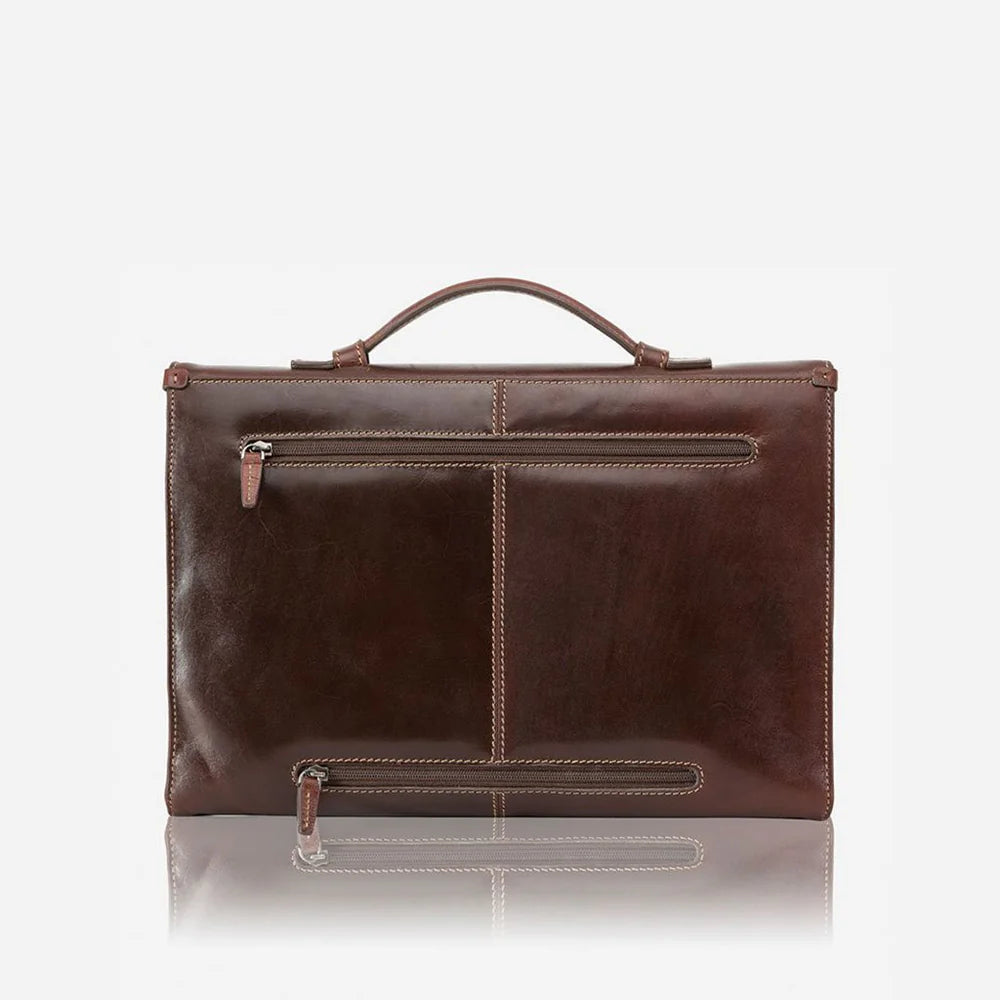 Brown Extra Slim Business Briefcase