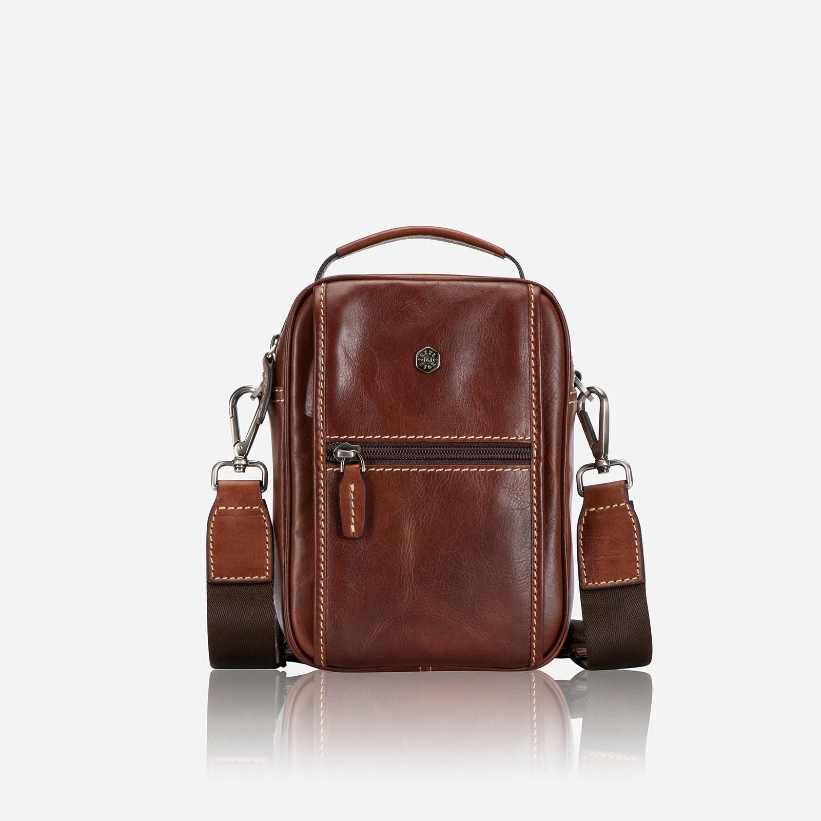 Jekyll and Hide Brown Crossbody Bag, Tobacco