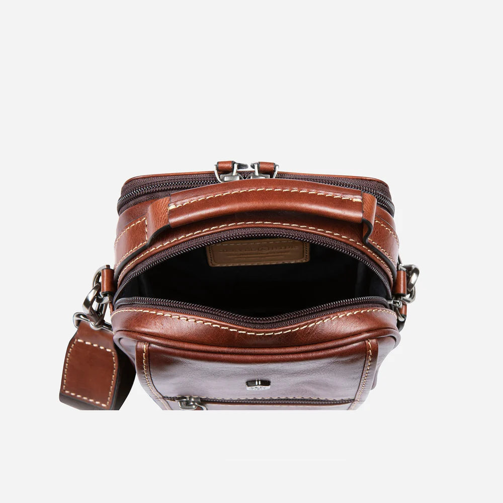 Jekyll and Hide Brown Crossbody Bag, Tobacco