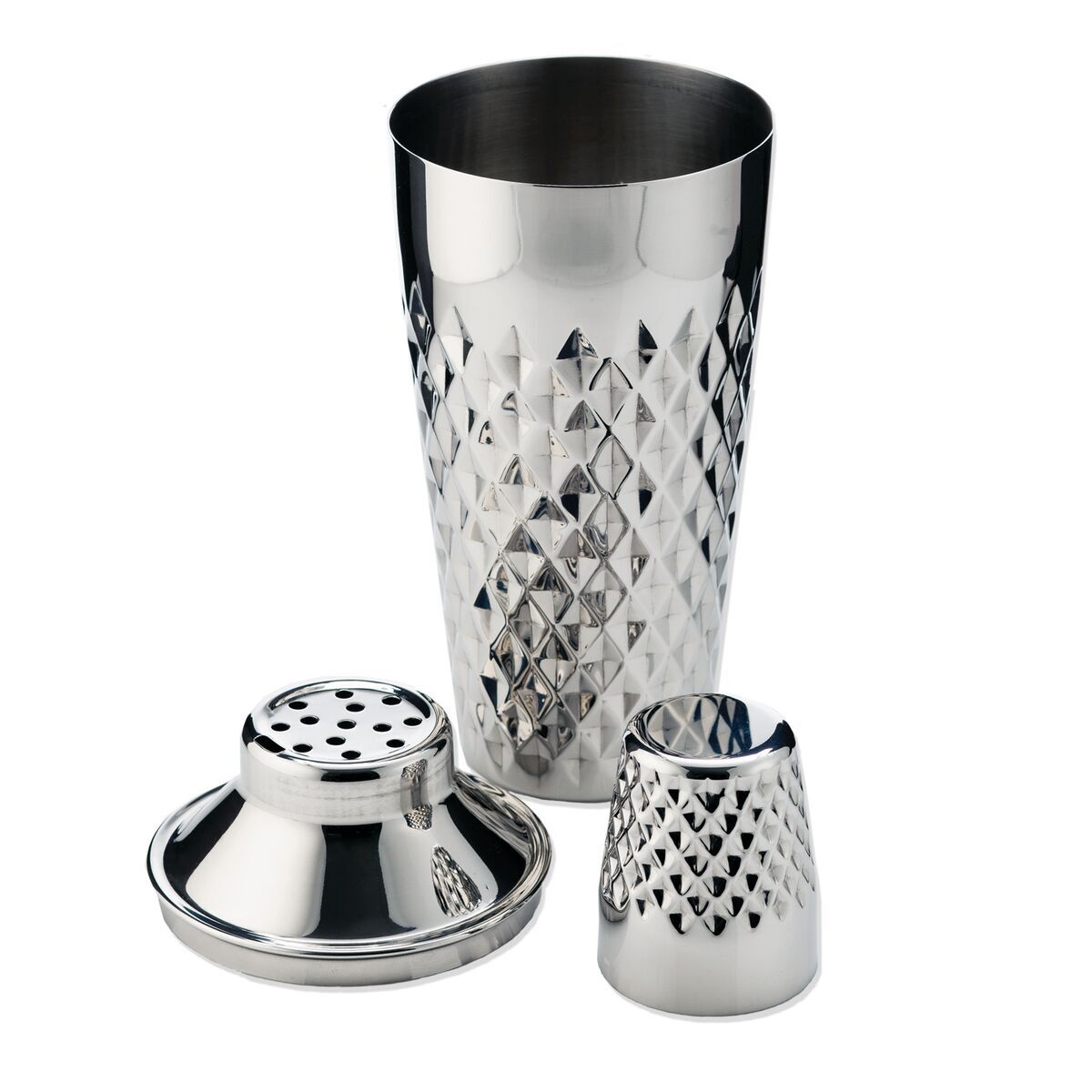 Viski STAINLESS STEEL FACETED COCKTAIL SHAKER