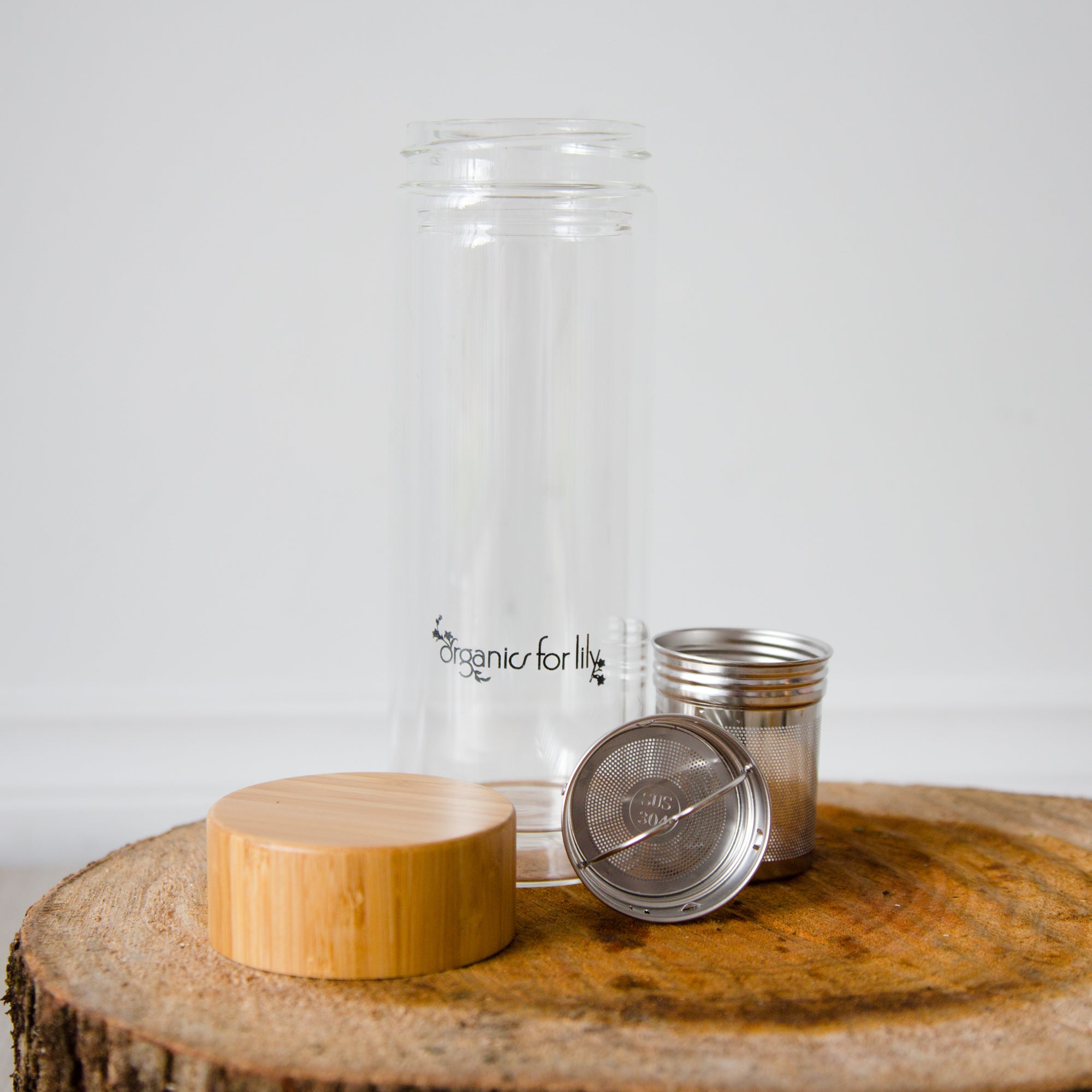 400ml Glass Tea Bottle Brew on the Go in Style