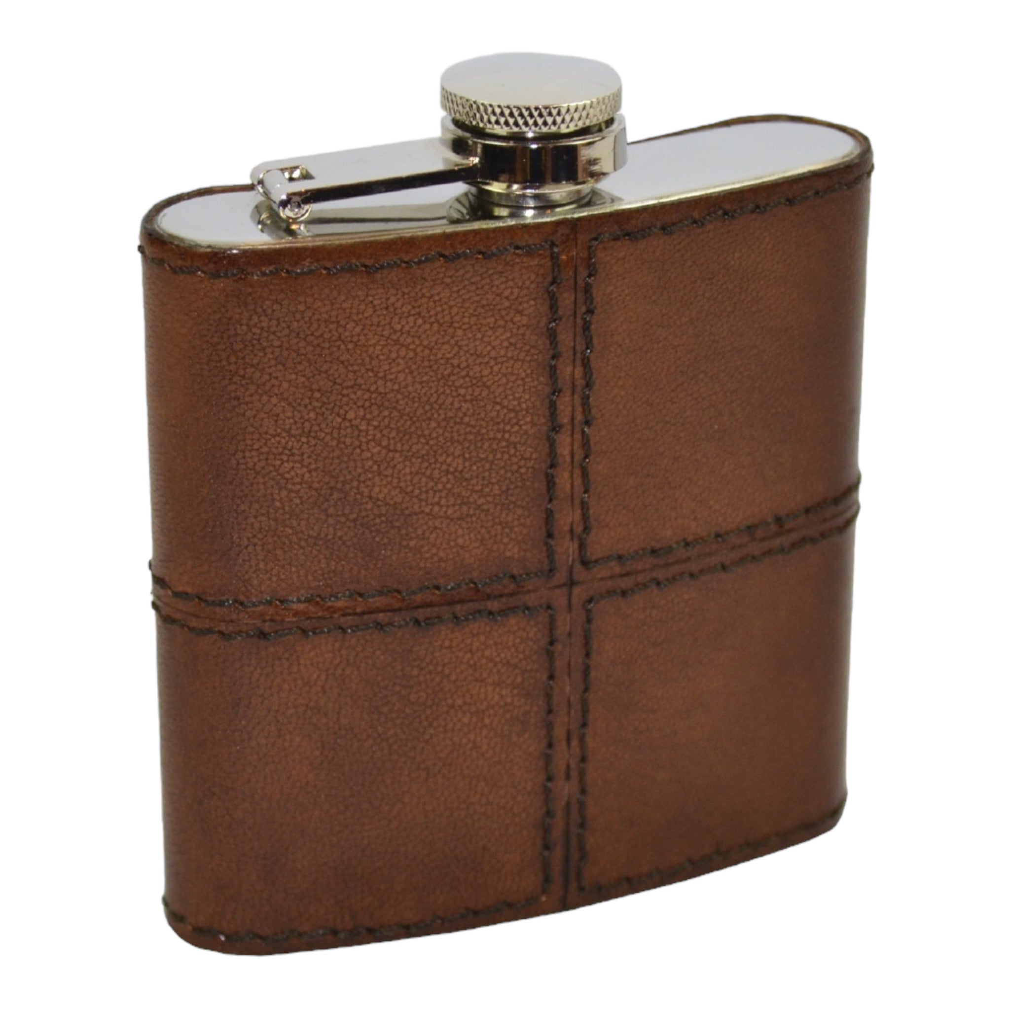 Hip Flask 6Oz Leather Tan