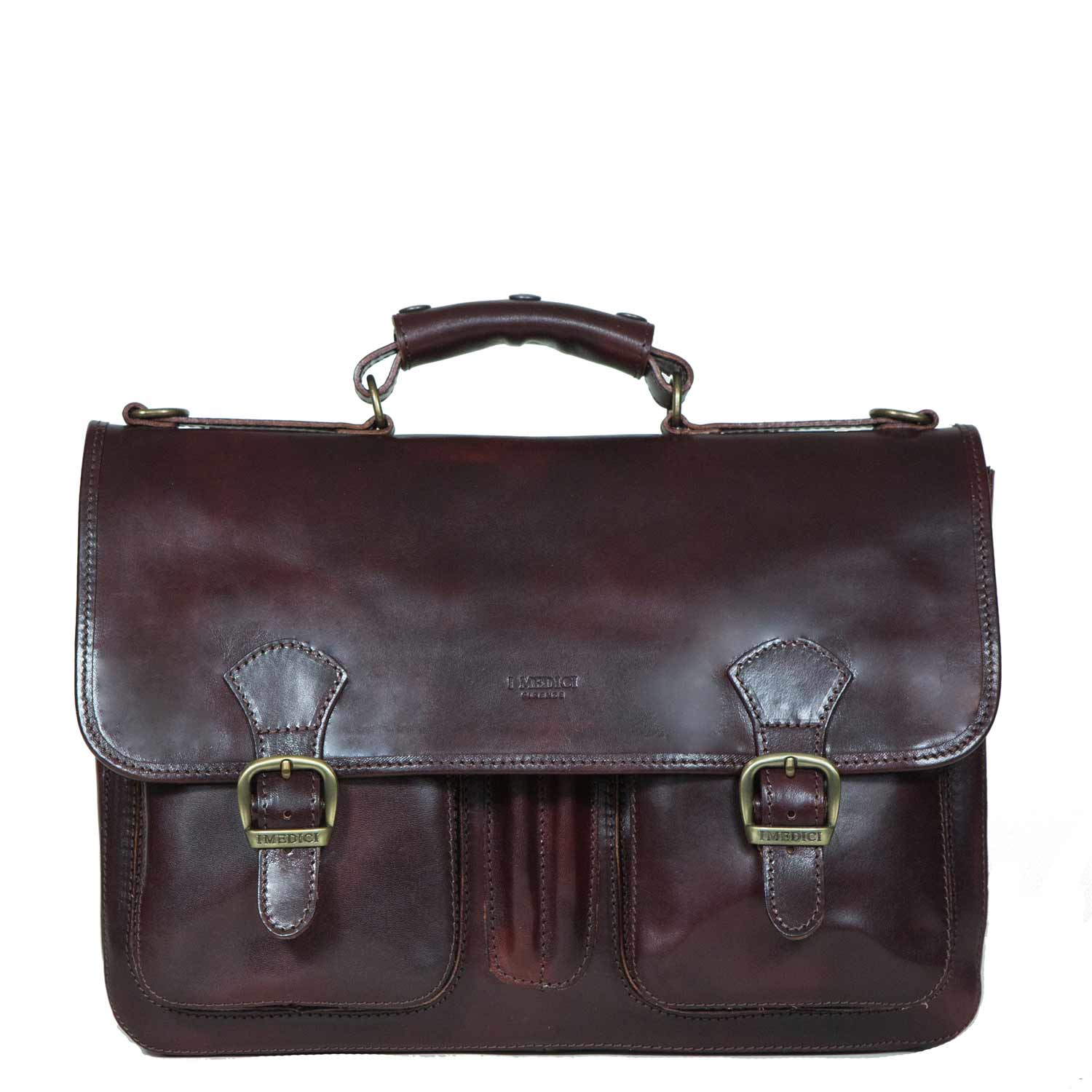 I Medici Cartella Scuola Italian Leather Briefcase