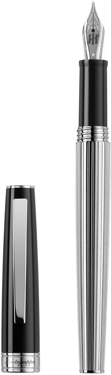 Montegrappa Armonia Classic Duetto Black Slimline Fountain Pen