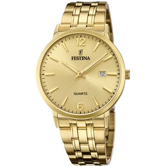 FESTINA MEN'S GOLDEN CLASSICS STAINLESS STEEL WATCH BRACELET F20513/3