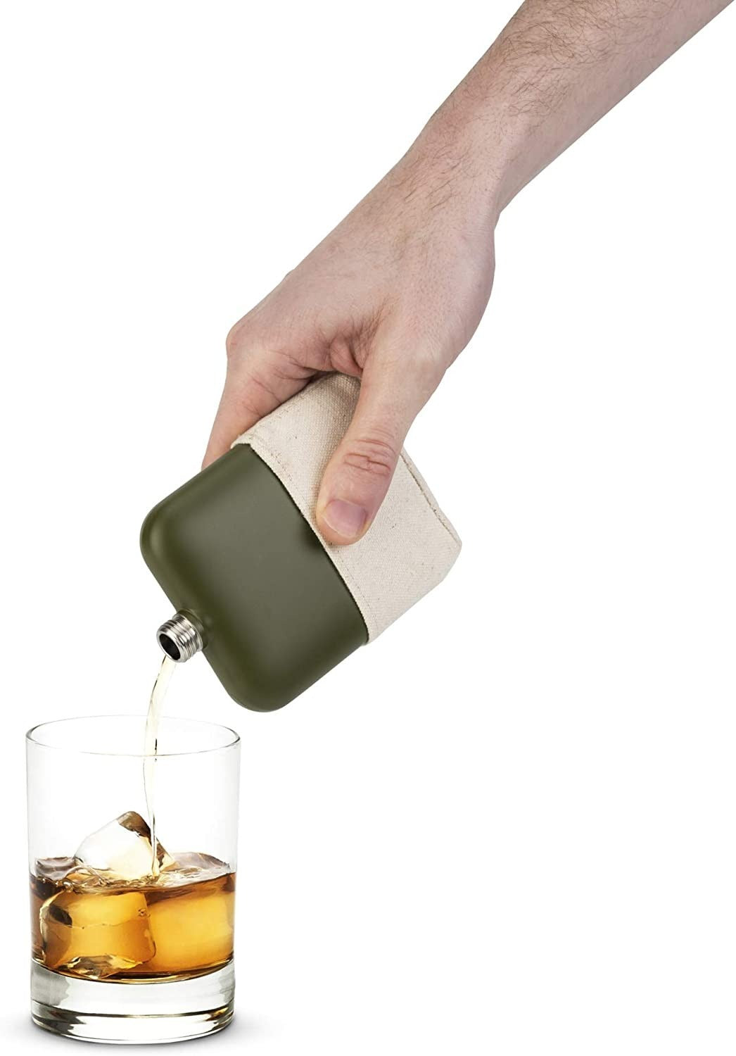 Foster & Rye MATTE ARMY GREEN FLASK