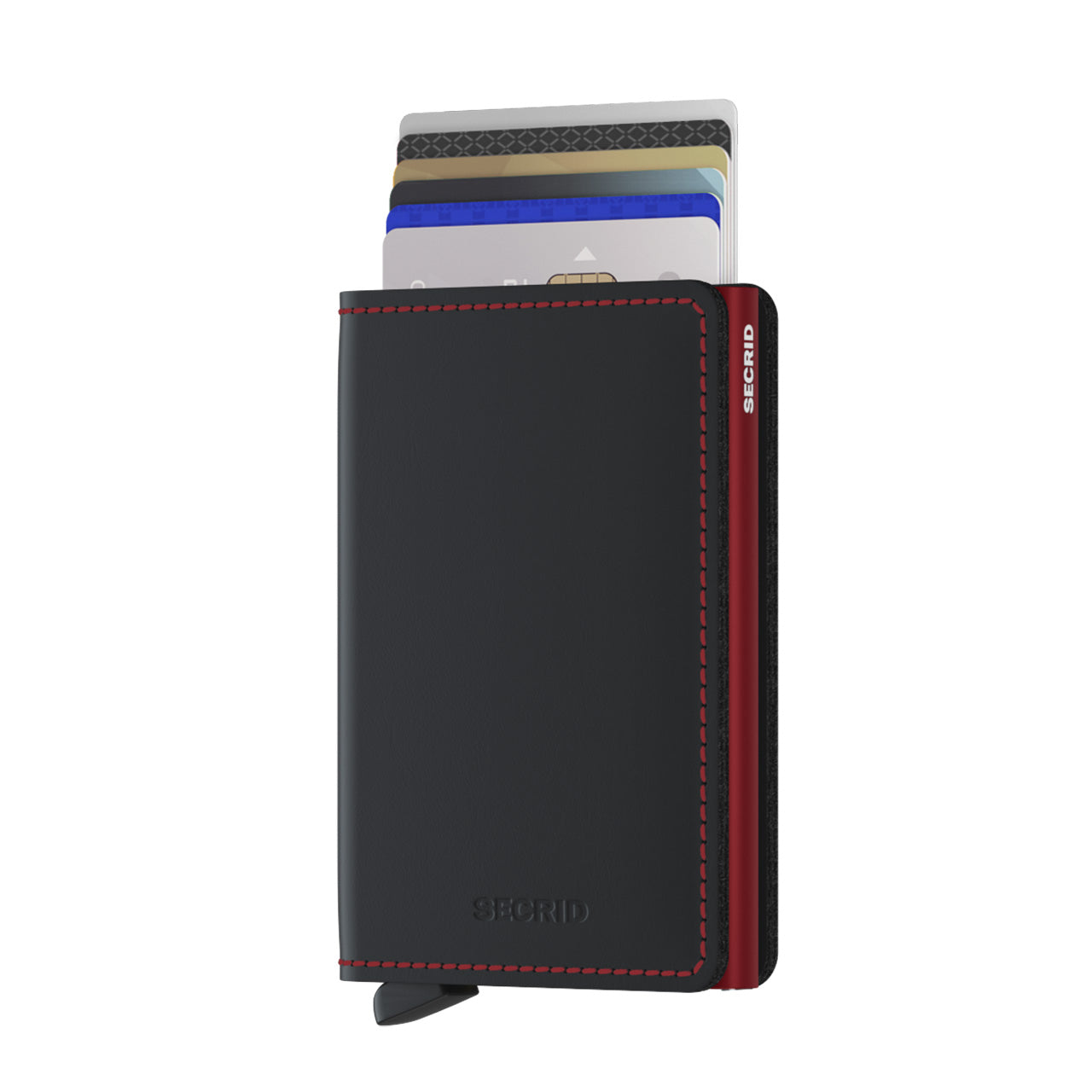 Slimwallet Matte - Black & Red