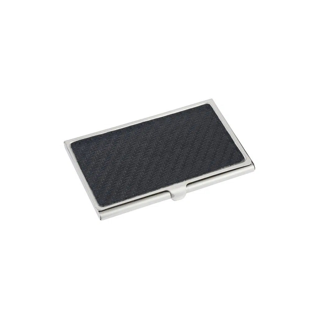 Cudworth Card Case In Stainless Steel with Carbon Fibre Inlay