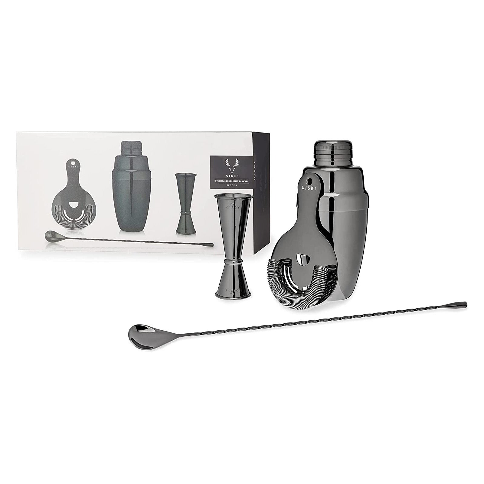 GUNMETAL MIXOLOGIST BARWARE SET