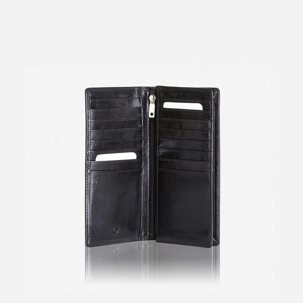 LARGE TRAVEL AND MOBILE WALLET BLACK
