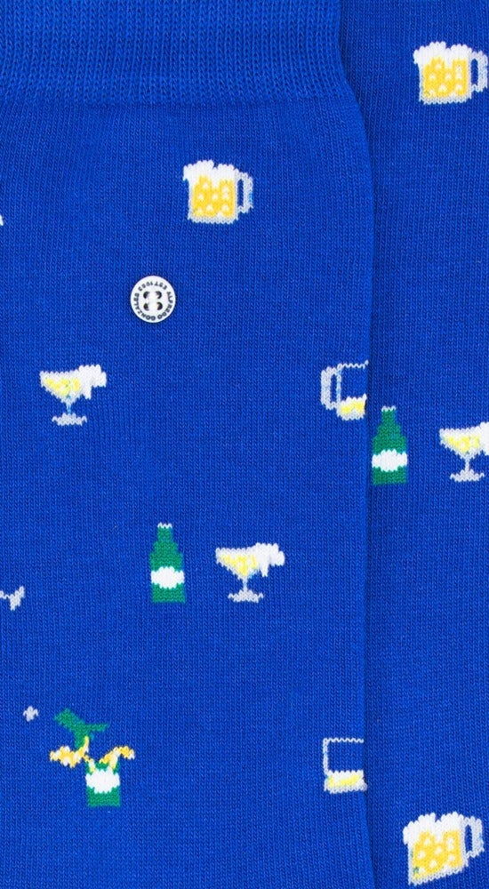 BEER BLUE SOCKS - MEDIUM