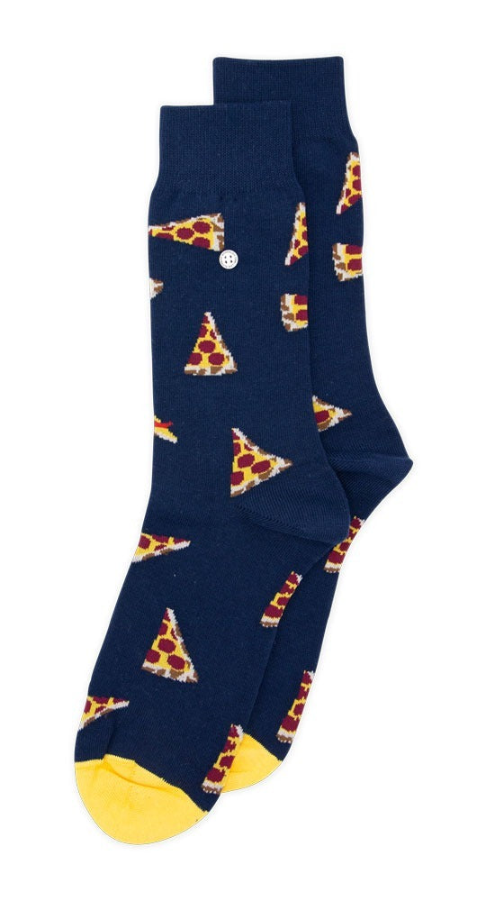 PIZZA NAVY SOCKS - MEDIUM
