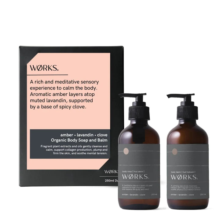 Amber Body Duo 250ml (Soap and Balm) Earth, Lavandin, Amber