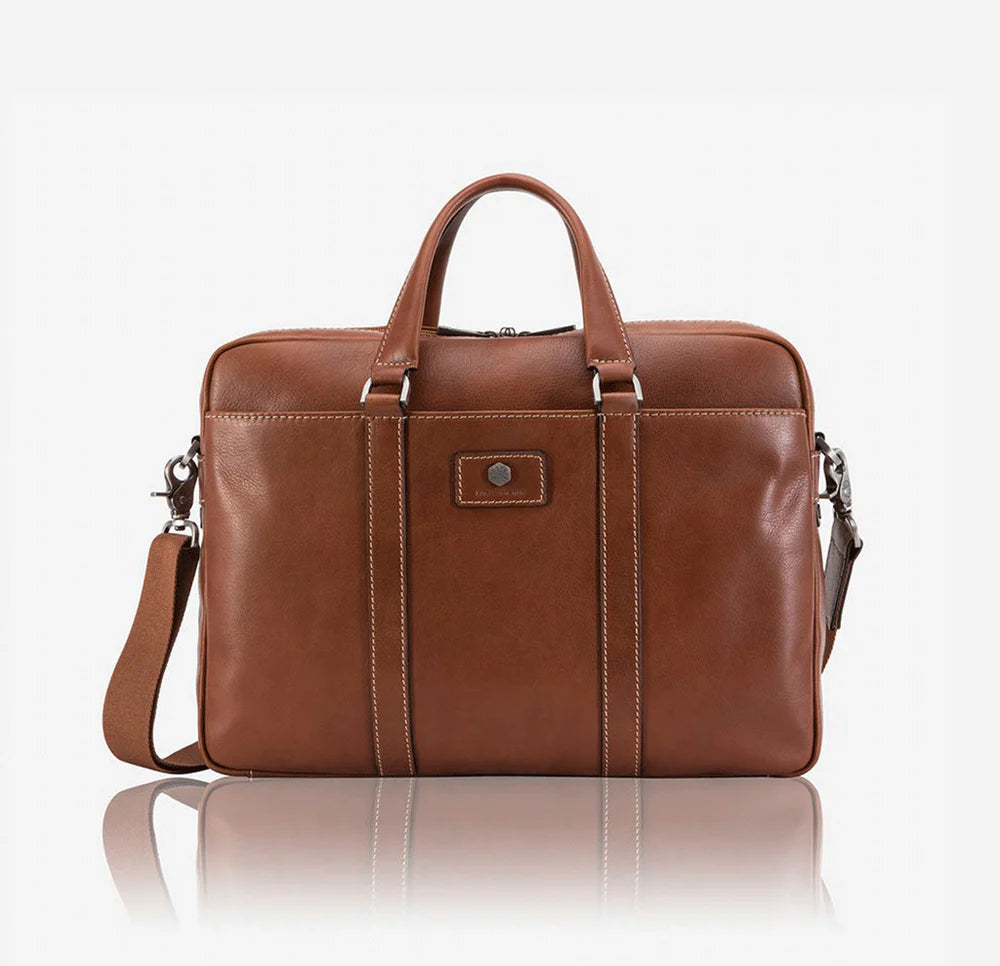 Brown Slim Laptop Briefcase