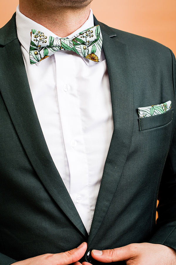 Peggy and Finn Banksia Grey Bow Tie