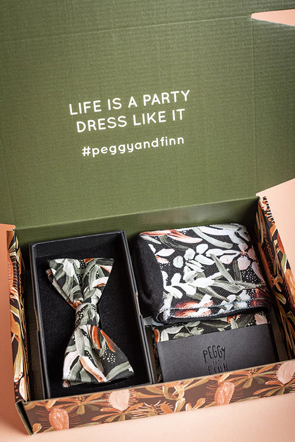 Peggy and Finn Bow Tie Gift Set Protea Green