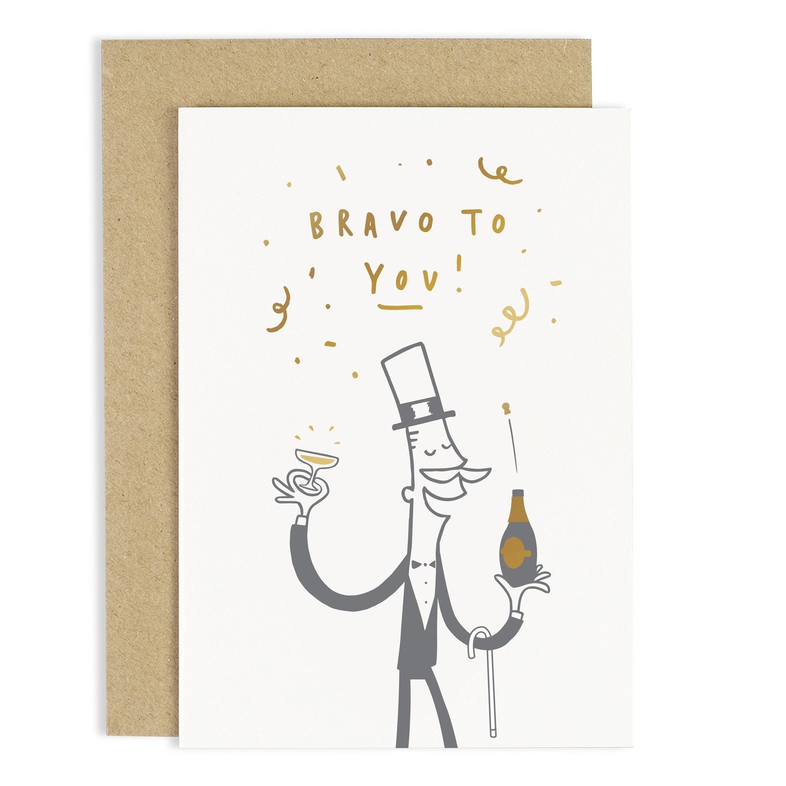 Gentlemen Bravo To You Card.