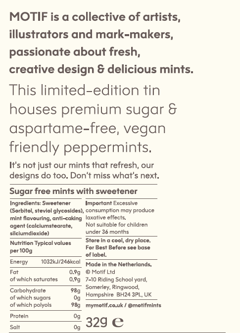 MOTIF PREMIUM MINTS - CLEA BROAD COLLECTION 4 tins