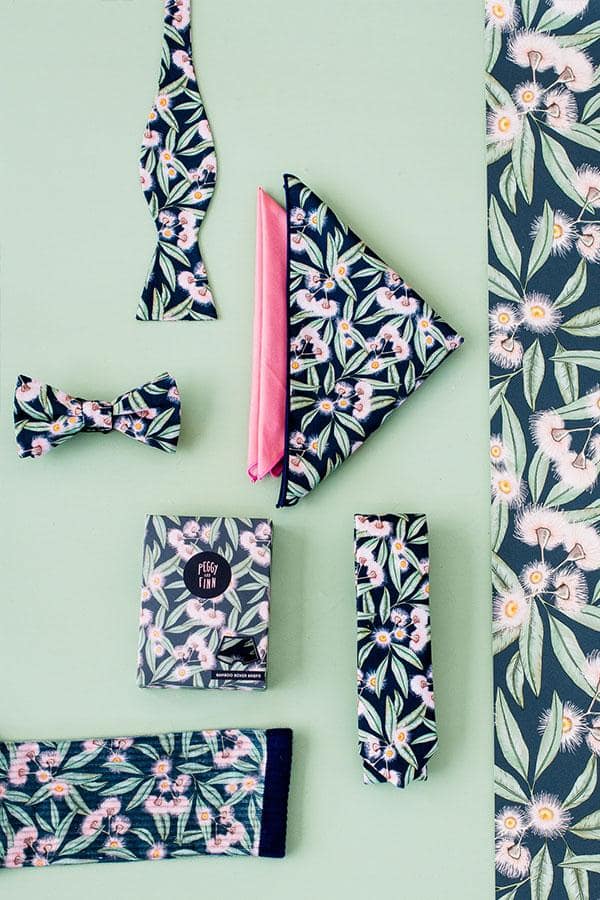 Peggy and Finn Flowering Gum Pocket Square