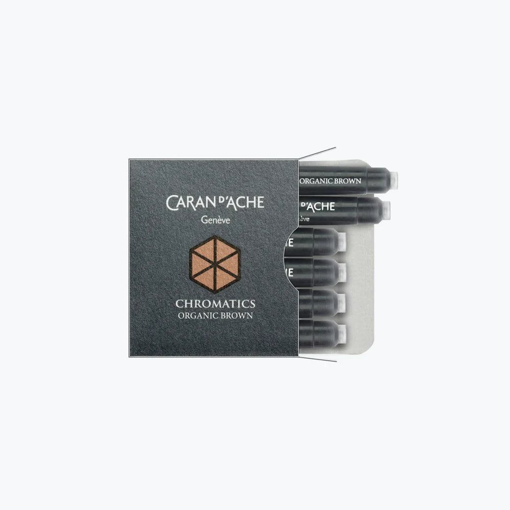 Fountain Pen Ink - Chromatics - Cartridges - Organic Brown pk 6