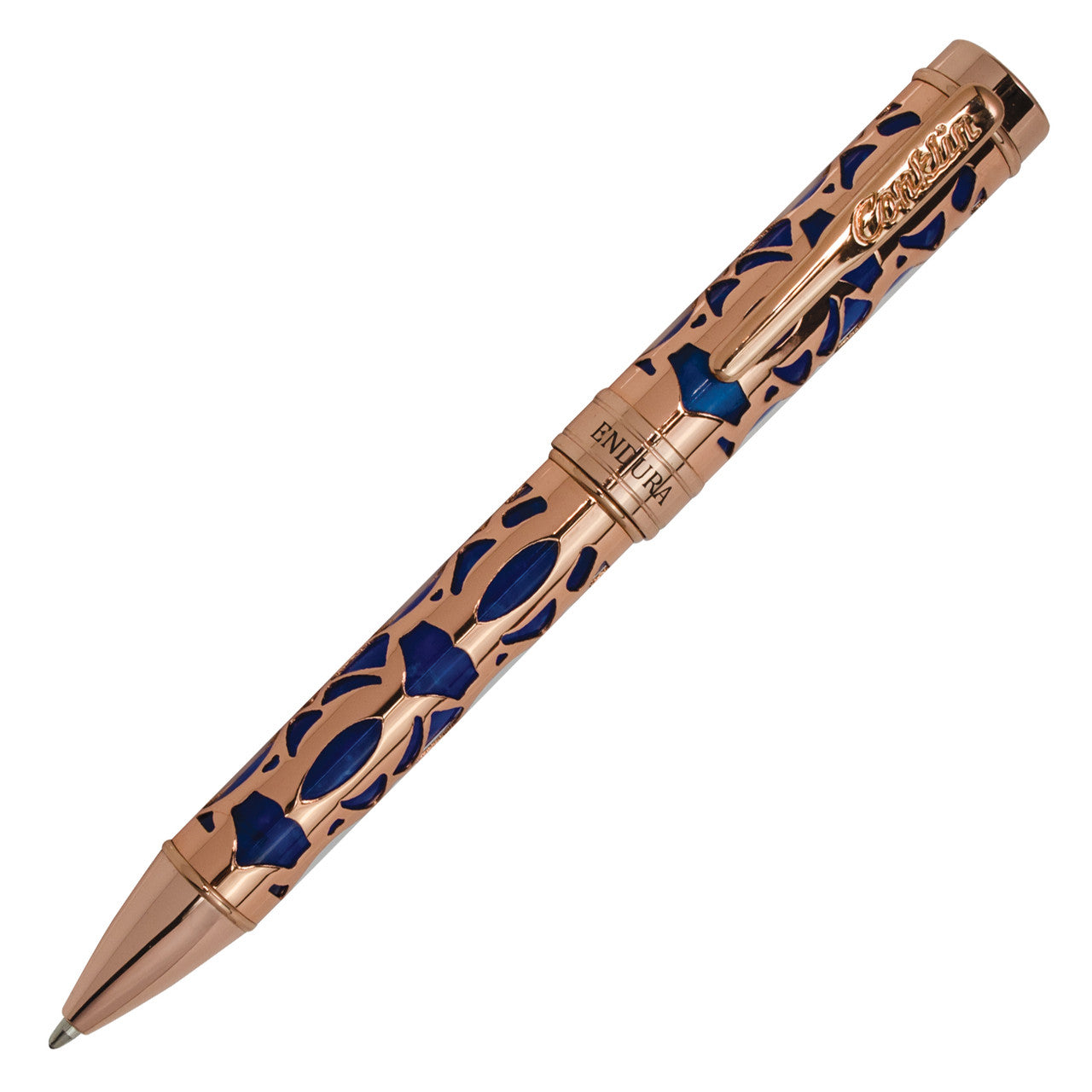Endura Deco Crest Ballpoint Pen Blue
