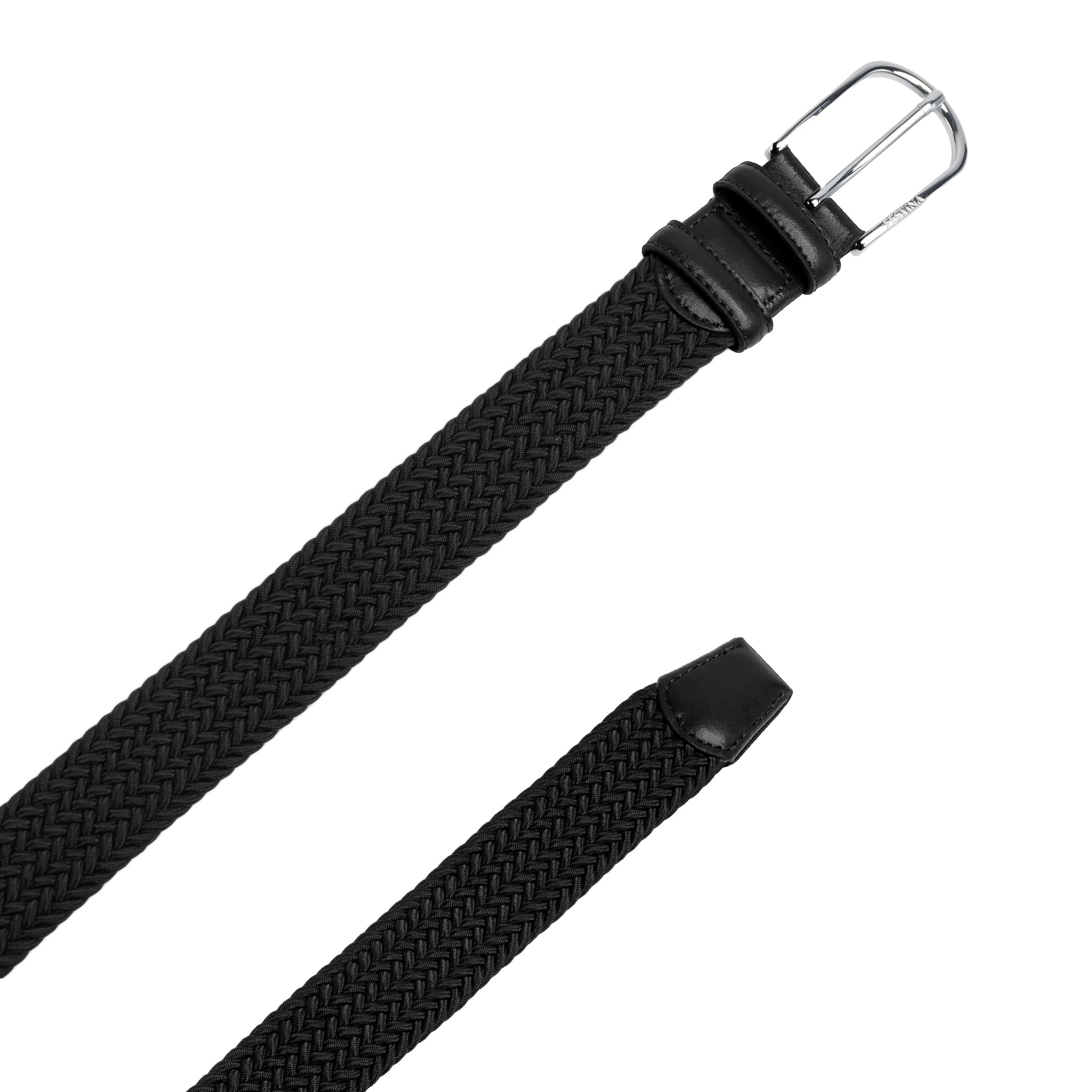 Festina Black Stretch Web /Leather Belt Sports Black