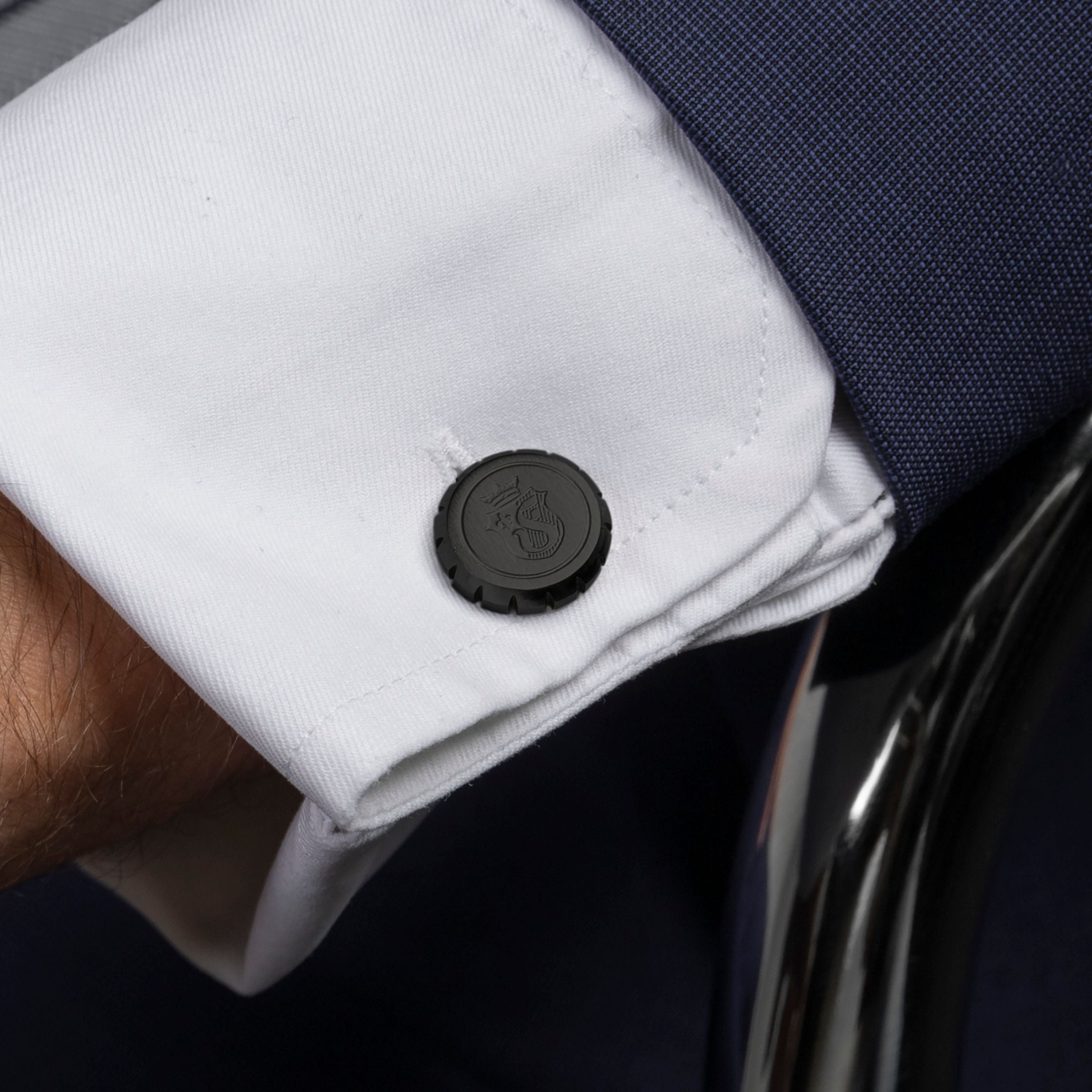 Festina Stainless Steel Cufflinks Chronobike Ion plated Matt Black