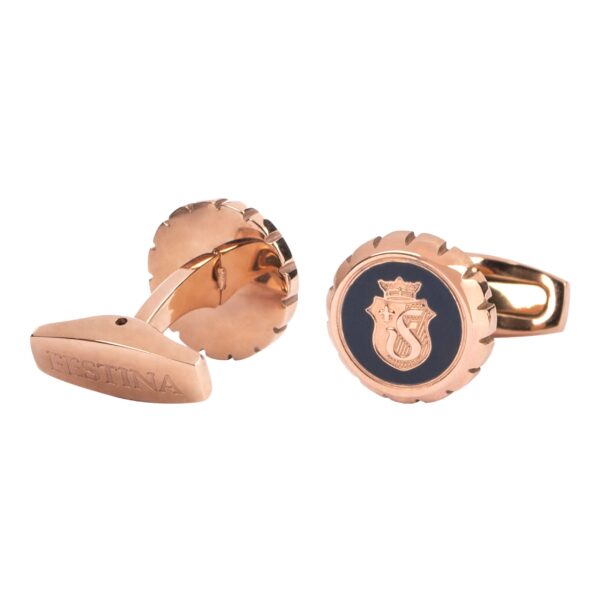 Festina Stainless Steel Cufflinks Chronobike Navy & Ion plated Rose Gold