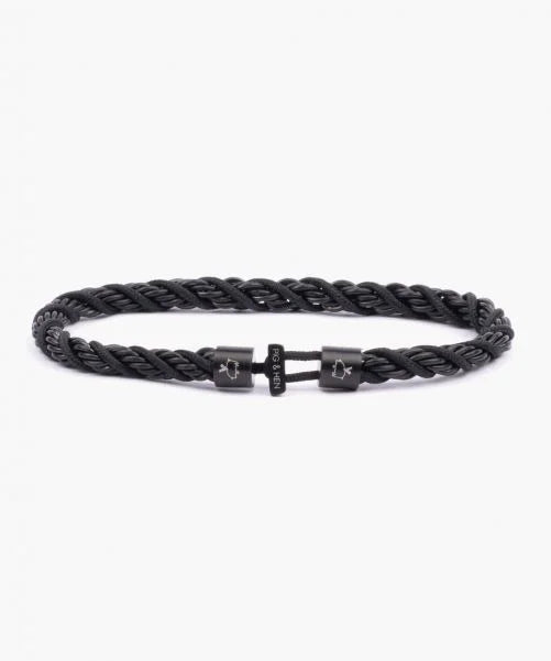 Pig and Hen Bracelet Catena Twisted Black