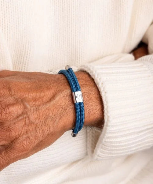 Bracelet Little Lewis 4mm Ocean Blue | Silver
