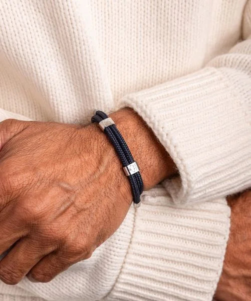 Bracelet Little Lewis DBL Navy | Silver
