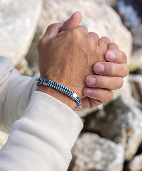 Bracelet Little Lewis DBL Sky Blue - Navy | Silver