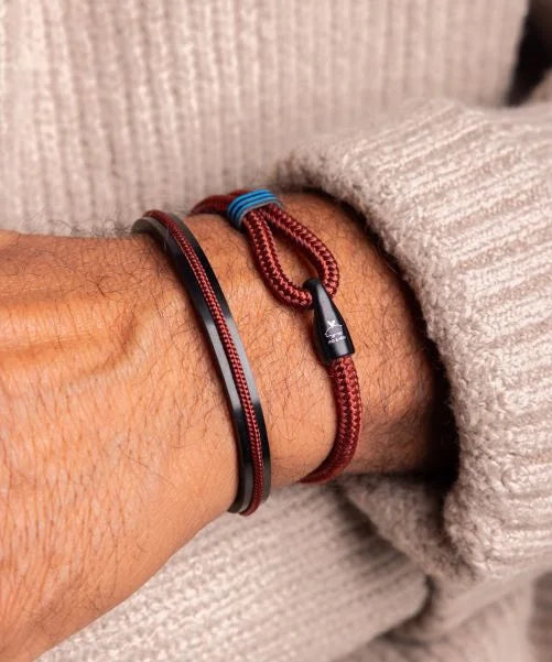 Bracelet Captain Carl Velvet Red | Black