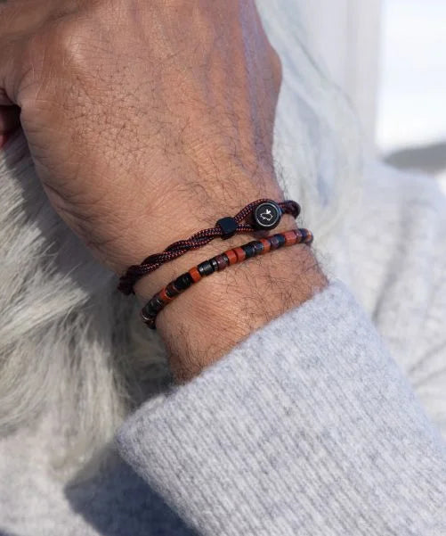 Bracelet Easy ED Velvet Red - Navy | Black