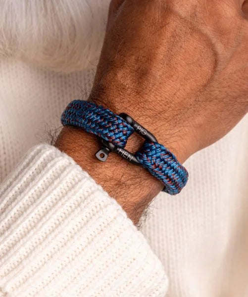 Bracelet Gorgeous George Ocean Blue - Velvet Red | Black